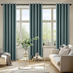 MIULEE Blackout Curtains for Bedroom 2 Panels 40 x 72 Inch Long Dusty Blue | - Image 6