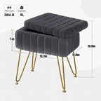 Greenstell Vanity Stool Chair Faux Fur - Image 3