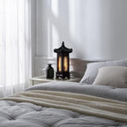 Antique Alive Traditional Korean Wood Lamp | Handmade Asian Oriental Table - Image 9