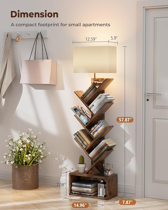 Evermagin 6 Tier Tree Bookshelf - Image 2