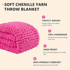 L'AGRATY Chunky Knit Throw Blanket - Image 2