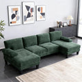 Karl home 111" Sectional Sofa U-Shaped 4-Seat Couch by Karlhome