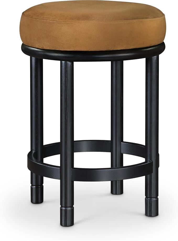 Meridian Furniture 977Saddle-C Monette Collection Art Deco Counter Stool by MeridianFurniture