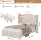 Queen Bed Frame 55" Tall Headboard - Image 7