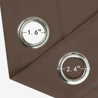 Chocolate Brown Blackout Curtains 34 x 84 Inch Length/Set of 2 Curtain - Image 5