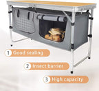 Folding Camping Table with Storage Lightweight Camp Tables Portable - Image 4