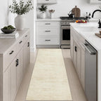2x6 Washable Runner Rug：Modern Abstract Kitchen Soft Carpet Beige | by FXRHLP