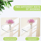 Jansburg 12 Inch L-Shaped Acrylic Floating Shelf Wall Mounted Shelves Invisible - Image 4