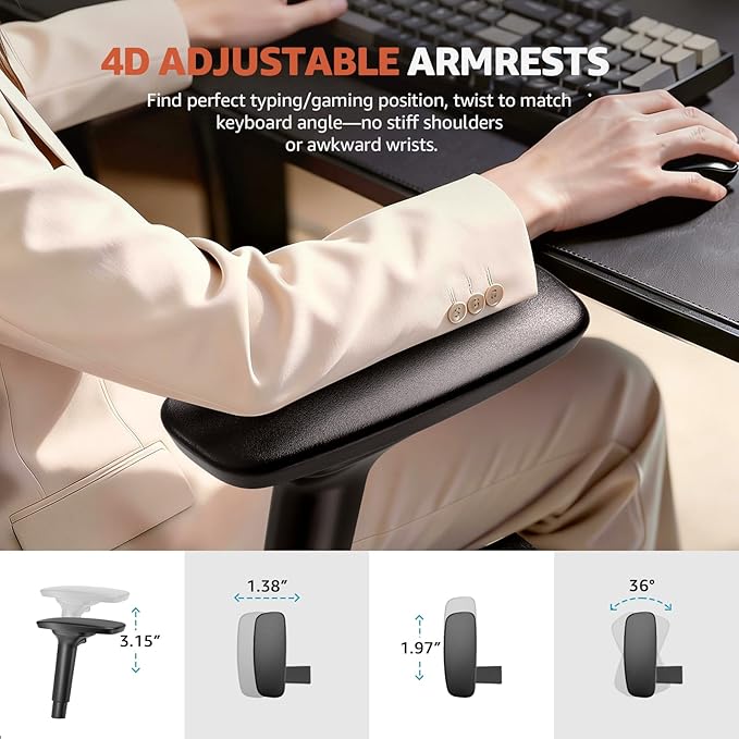 ErgoSift M2 Ergonomic Office Chair High Back Mesh Computer Desk Chair - Image 6