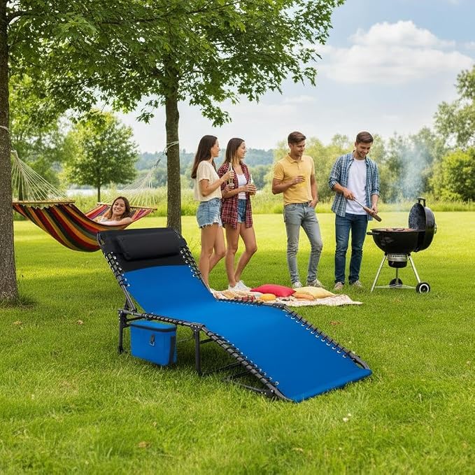 Outdoor Chaise Lounge Chair, Folding Tanning Chair - Image 6