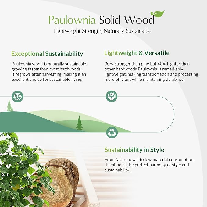 HULALA HOME Solid Wood Storage End Table - Image 5