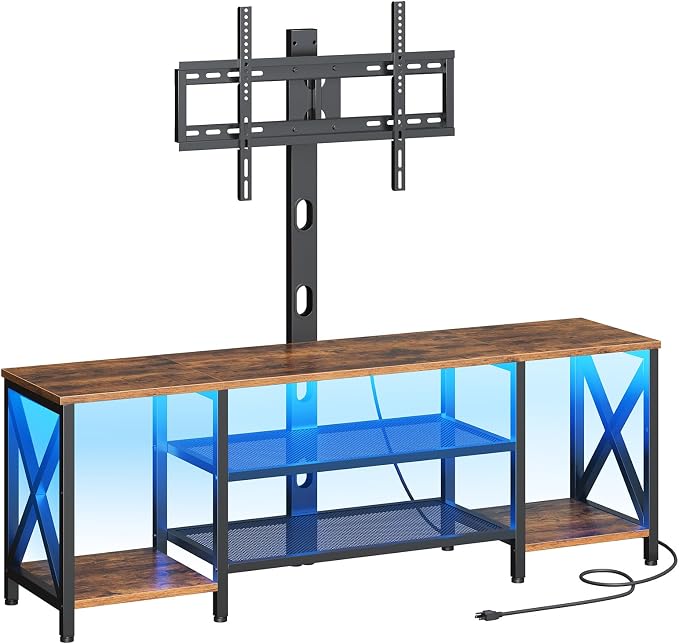HOOBRO TV Stand with Mount and Power Outlet, LED Entertainment Center with - Image 9