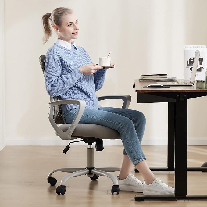Sweetcrispy Ergonomic Mid-Back Mesh Home Office Desk Chair - Image 11
