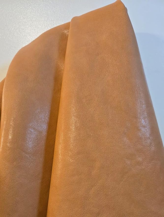 NAT Leathers™ | Wheat Camel Vegetable Tanned Tan Soft Faux Vegan Leather PU | 1 - Image 4