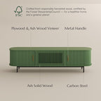 POVISON Fully-Assembled Modern Green TV Stand - Image 7