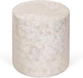 East at Main Capiz Shell Side Table – White Accent Table, Small Decorative by EastatMain