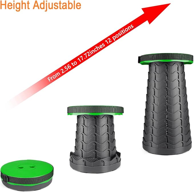Boreeman Upgraded Folding Stool Lightweight Yet More Sturdy - Image 4