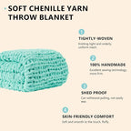 L'AGRATY Chunky Knit Throw Blanket - Image 2
