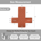 Orange Quilted Recliner Covers, Waterproof Large Recliner Chair Covers - Image 7