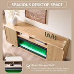 IFGET 70" Fluted Fireplace TV Stand - Image 4