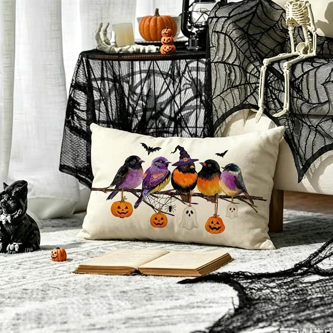 RABUSOFA Halloween Pillow Covers 12x20 Inch Halloween Decorations - Image 3