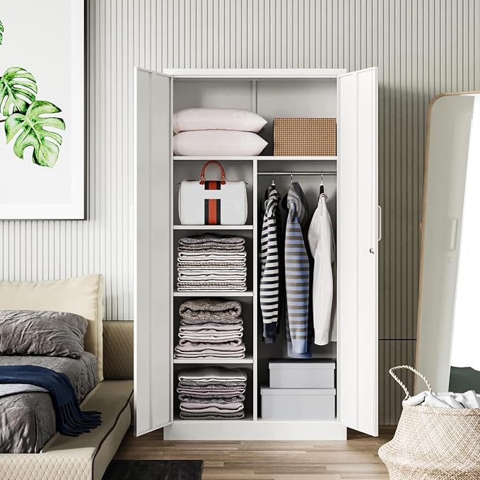 Letaya Metal Locker, Steel Wardrobe Storage Cabinets - Image 9