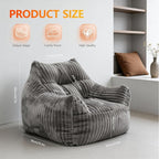 Bean Bag Chair for Adults, Oversized Memory Foam Bean Bag Chairs, Soft Corduroy - Image 2