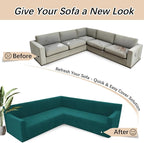 Arfntevss Stretch Sectional Couch Covers L Shaped Corner Sectional Sofa Cover - Image 6
