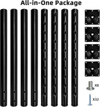 QLLY Adjustable Metal Table Leg, 24-40 inch, Home Office DIY Desk Leg, - Image 3
