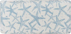 Linon Stephanie Cream and Light Blue Starfish Fully Upholstered Bench - Image 13