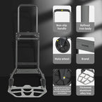 Leeyoung Folding Hand Truck and Dolly, 264 Lb Capacity Heavy-Duty Luggage - Image 4