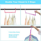 DUCOO Space Saving Hangers 10 Pack, Heavy Duty Magic Cascading Hanger Organizer - Image 4