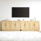 Large 59" Sideboard Buffet Cabinet & TV Stand Set of 2, Modern Arched Credenza by Fatmok