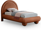 Meridian Furniture MadridCognac-T Madrid Collection Art Deco Twin Bed by MeridianFurniture