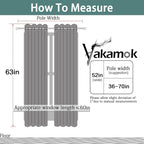 Yakamok Stone Blackout Curtains 63 Inches Long - Image 2