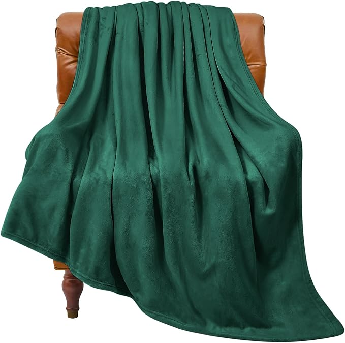 BEDELITE Fleece Blanket Soft Plush Twin Size Blanket Forest Green 60"x80" | by BEDELITE
