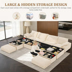 Upgrade Boneless Couch with Storage, Extra Deep&High Seat Modular Sectional - Image 4