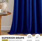 MIULEE Blackout Curtains for Bedroom 2 Panels 40 x 84 Inch Long Royal Blue | - Image 5
