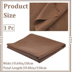 59.06 Inch Coffee Brown Needlework Fabric Natural Cotton Linen Cloth Quilting - Image 2