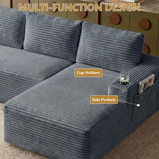 104" Cloud Sectional Couch L-Shaped - Image 6