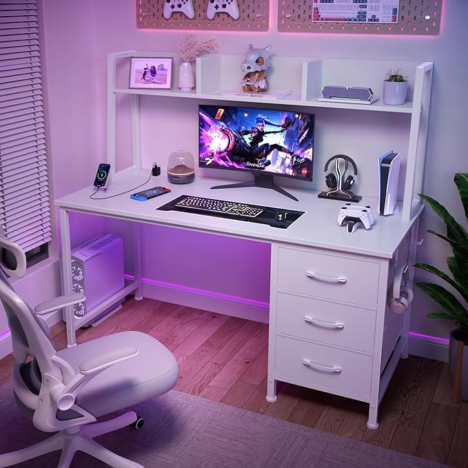 DLisiting White Computer Desk - Image 4