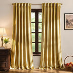 MIULEE Velvet Curtains 52x84 inches 2 Panels Gold Blackout Curtains | Luxury by MIULEE