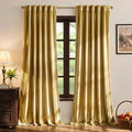 MIULEE Velvet Curtains 52x90 inches 2 Panels Gold Blackout Curtains | Luxury by MIULEE