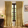 MIULEE Velvet Curtains 52x108 inches 2 Panels Gold Blackout Curtains | Luxury by MIULEE