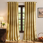 MIULEE Velvet Curtains 52x108 inches 2 Panels Gold Blackout Curtains | Luxury by MIULEE