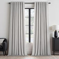 Topfinel 95 Inches Length Custom Blackout Linen Curtains Back Tab Pinch Pleated by Topfinel