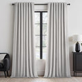 Topfinel Grey Beige Extra Long 132 Inch 100% Blackout Curtains by Topfinel