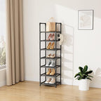LANTEFUL Tall Shoe Rack 7 Tier Narrow Shoe Shelf Storage - Image 7