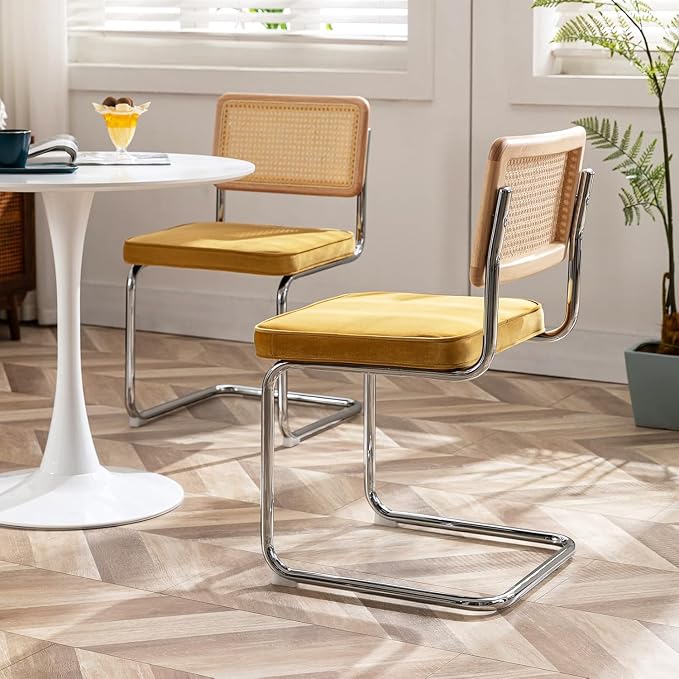 Zesthouse Rattan Dining Chairs Set of 6, Mid Century Modern Dining Room Chairs - Image 7