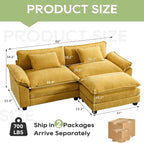 Oprisen 86" Modular Sectional Sofa, Comfy Cloud Couch Sectional Sofa - Image 2